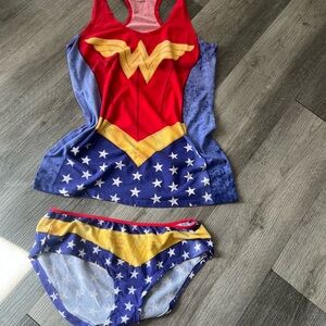 DC Comics Red and Blue Superhero  with Gold Accents
